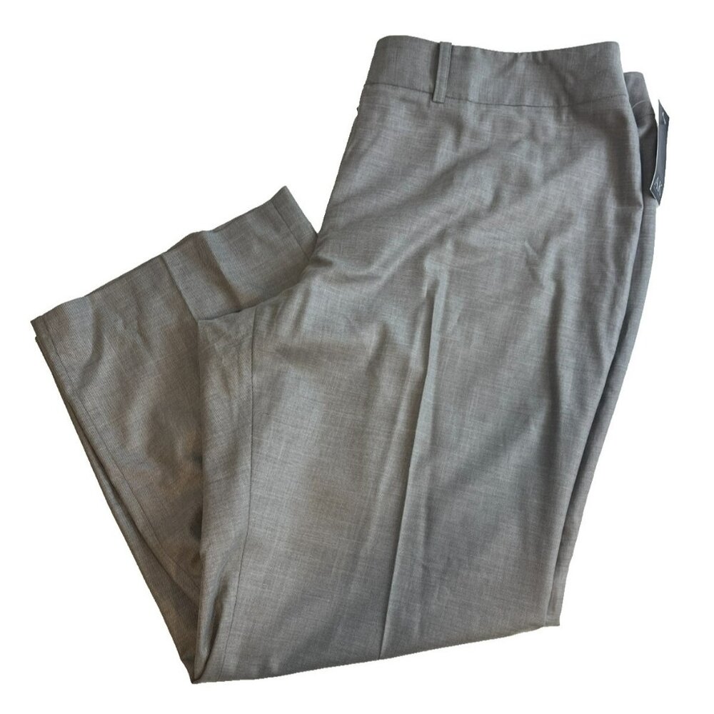 Anne Klein Women's Grey Wide Leg Dress Pants Size 24W NWT